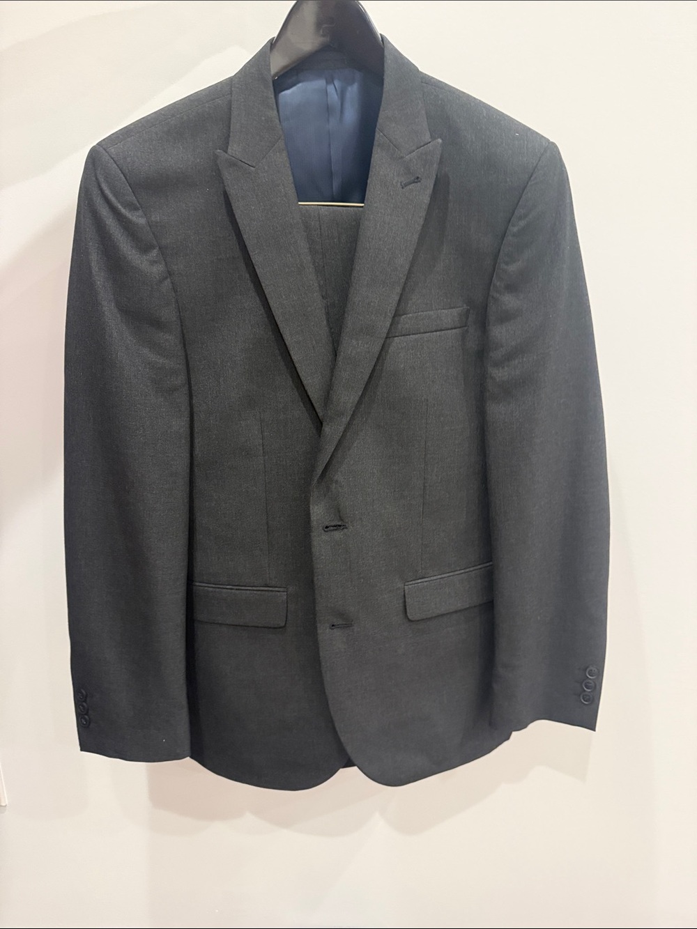 Next Men’s Charcoal Grey Slim Fit Two-Piece Suit 38S / 34W